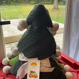 BNWT C&C California set of 3 Christmas tree pillows with Pom poms